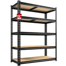 Reibii 5 Tier Garage Shelving for Pantry Adjustable, 35.5" W x 11.9" D x 72" H - Brand New
