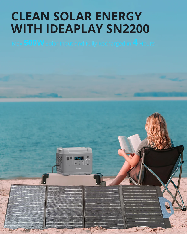 IDEAPLAY SN2200 Portable Power Station 2000Wh LiFePO4 Generator - Grey Like New