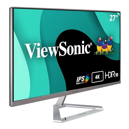 VIEWSONIC 27" 4K UHD IPS Monitor 65W USB HDR10 Content Support VS19281 - Like New