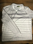 PGA TOUR MOTIONFLUX 360 QUARTER-ZIP LONG SLEEVE STRIPED M - LIGHT GRAY HEATHER - Brand New