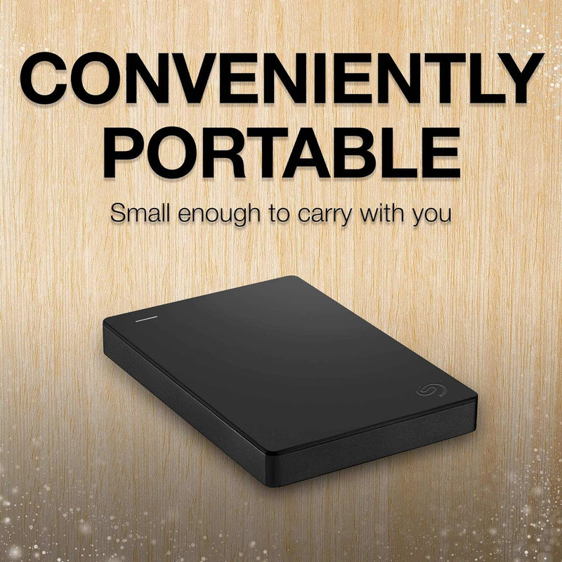 SEAGATE PORTABLE 2TB EXTERNAL HDD — USB 3.0 (STGX2000400, SRD0NF1) - BLACK - Like New