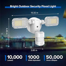SANSI 90W 10,000LM LED Outdoor Flood Light Security Light - WHITE - Like New