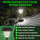 JKOEIER SOLAR OUTDOOR LIGHTS IP65 WATERPROOF SOLAR PATHWAY LIGHTS LG66 - BLACK - Like New