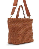 LUCKY BRAND DAWN WOVEN TOTE DARK BROWN - DARK BROWN - Brand New