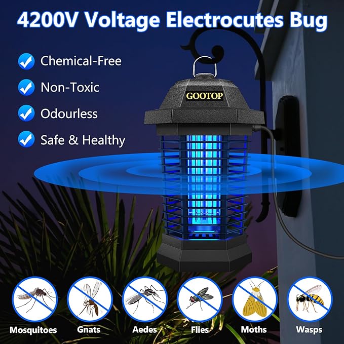 GOOTOP Mosquito Zapper Bug Zapper Outdoor Electric Bug Zapper - Scratch & Dent