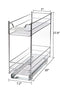HOME ZONE LIVING PULL OUT KITCHEN CABINET ORGANIZER WITH TWO TIERS OF STORAGE - Like New