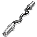 ELEVENS OLYMPIC BARBELL 7FT CURL BAR 4FT EZ BAR WITH KNURLED - SILVER/BLACK - Like New