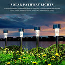 SOLPEX 12 Pack Solar Outdoor Lights Pathway, Stainless Steel Solar Lights - Like New