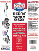 LUCAS OIL 10005 RED 'N' TACKY GREASE - 14 OUNCE - Brand New