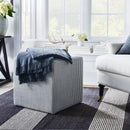 THRESHOLD DESIGNED WITH STUDIO MCGEE - LYNWOOD SQUARE CUBE - TICKING NAVY STRIPE - Like New