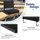 MAEYTAU STADIUM SEATS FOR BLEACHERS WITH BACK SUPPORT PORTABLE BLEACHER - BLACK - Like New