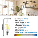 TOBUSA DIMMABLE E12 CANDELABRA LED BULBS 60 WATT INCANDESCENT - 6 Pack - Like New
