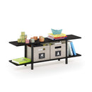 FURINNO TURN-N-TUBE 2-TIER MULTIPURPOSE SHELF - 18075 - ESPRESSO/BLACK - Like New