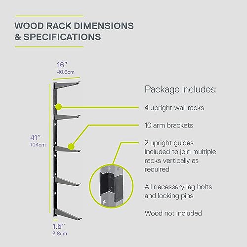 DELTA HEAVY DUTY LUMBER STORAGE RACK BY DELTA CYCLE - steel (16" 5-Tier Gray) - Brand New