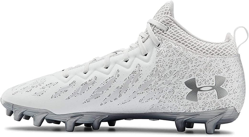 3022667 Under Armour Mens Spotlight Select Mid Mc Cleats White 100 Size 11 - Like New