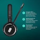 EPOS IMPACT 5000 GO MS STEREO WIRELESS HEADSET 1001437 - BLACK - Like New