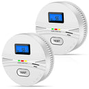 LEMONTAIL 2 PACK SMOKE AND CARBON MONOXIDE DETECTOR, COMBO - WHITE - Like New