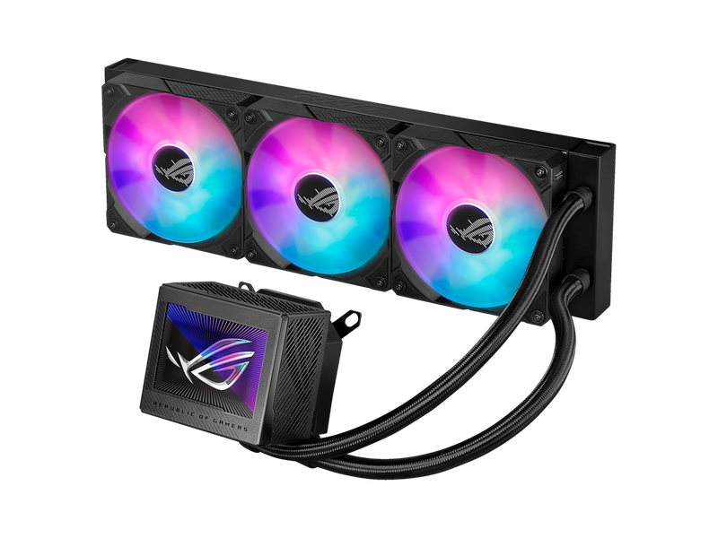 ASUS ROG Ryujin III 360 ARGB all-in-one liquid CPU cooler with 360mm radiator.