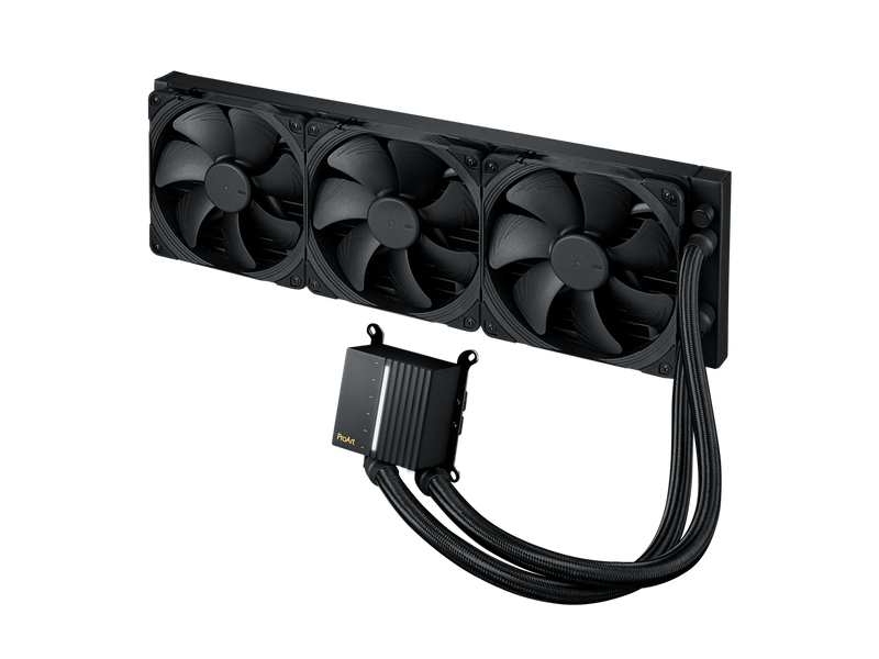 ASUS ProArt LC 420 all-in-one CPU liquid cooler with illuminated system status