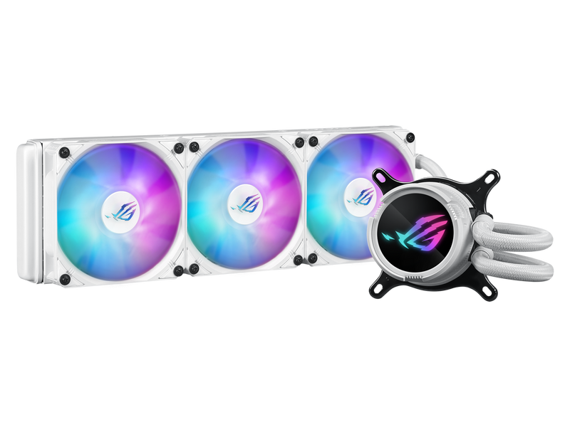 ASUS ROG Strix LC III 360 ARGB White Edition all-in-one CPU liquid cooler with