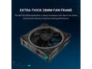 ASUS Prime MR120 ARGB reverse fan black single pack, 28mm extra-thick frame,