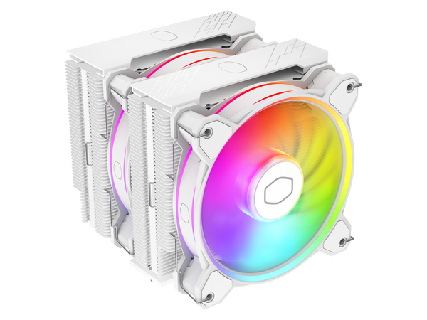 Cooler Master Hyper 622 Halo White CPU Air Cooler, MF120 Halo² Fan, Dual Loop