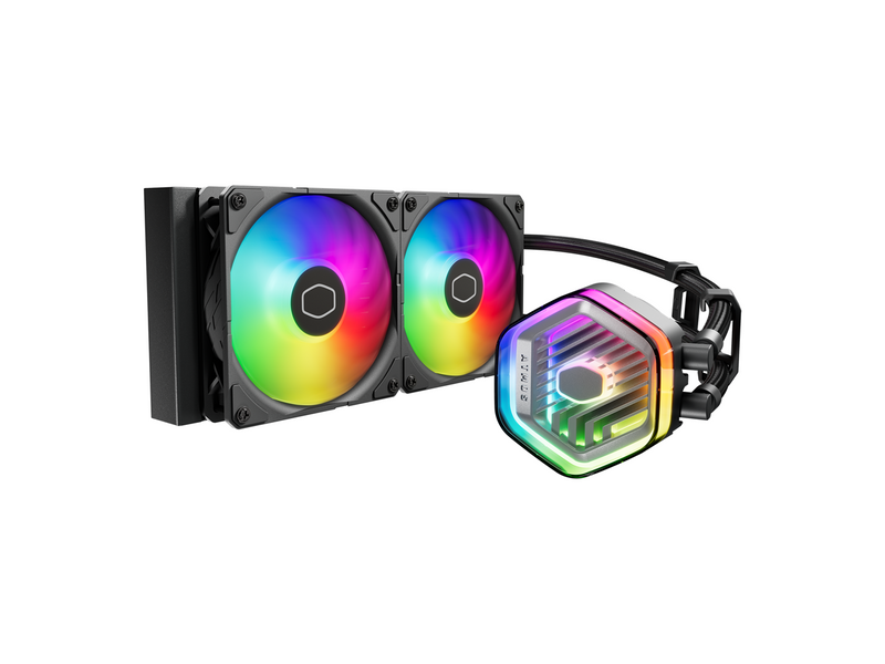 Cooler Master MasterLiquid 240 Atmos ARGB AIO Liquid Cooler, Customize Pump,