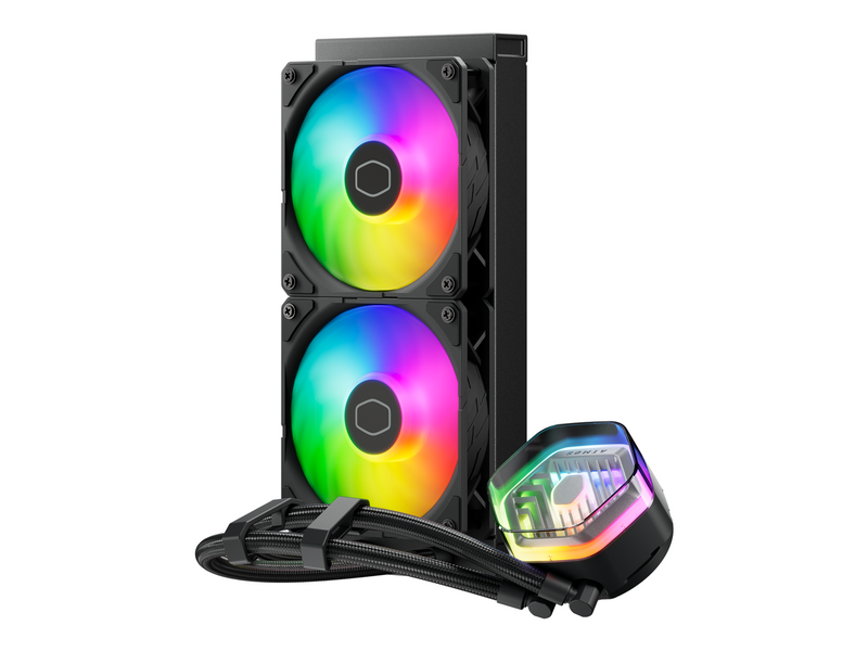 Cooler Master MasterLiquid 240 Atmos ARGB AIO Liquid Cooler, Customize Pump,