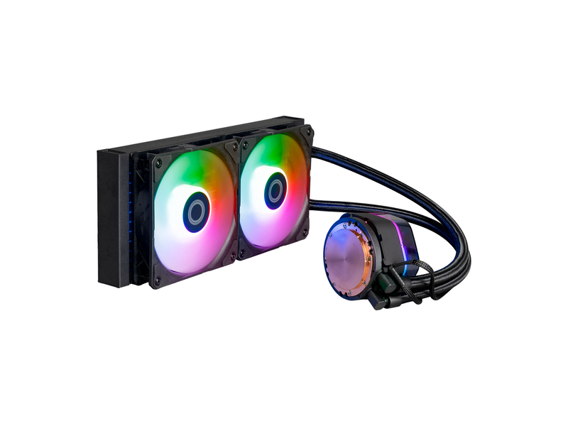 Cooler Master MasterLiquid 240 Atmos ARGB AIO Liquid Cooler, Customize Pump,