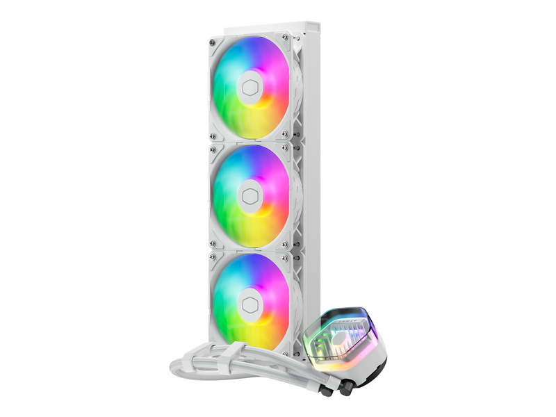 CoolerMaster MasterLiquid 360 Atmos White ARGB Close-Loop AIO Liquid Cooler,