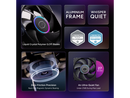 Cooler Master MasterFan M Series 120mm PC Case Fan, LCP Blades, Aluminum Frame,