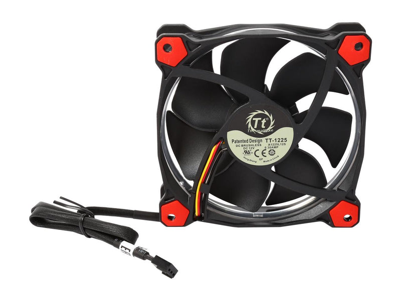 Thermaltake Riing 12 Series Red High Static Pressure 120mm Circular LED