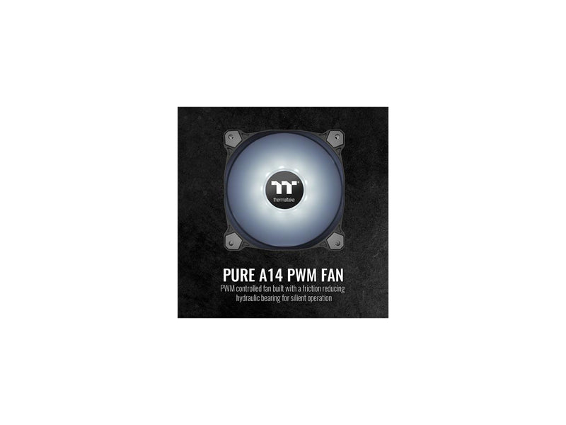 Thermaltake 140mm Pure A14 PWN Case Fan (Single Pack)-White CL-F110-PL14WT-B