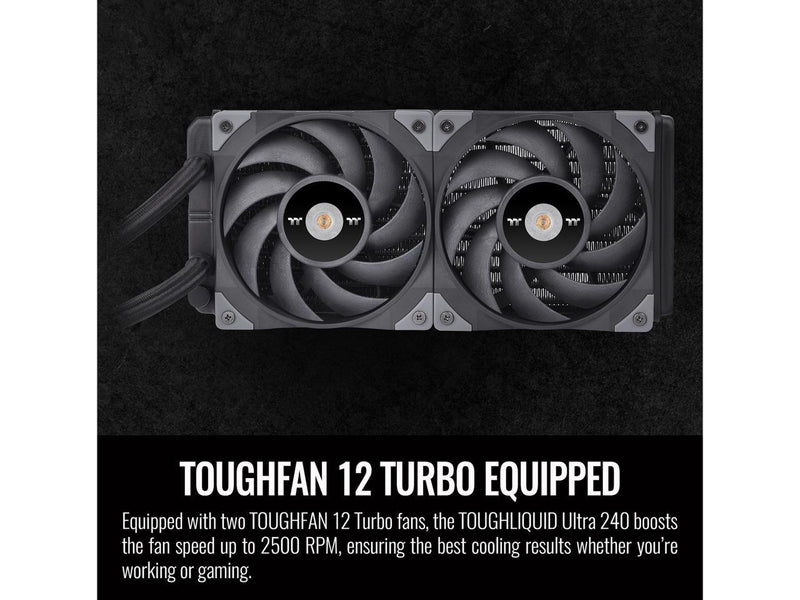 Thermaltake TOUGHLIQUID Ultra 240 AIO Liquid Cooler,AMD (AM4)/Intel(LGA