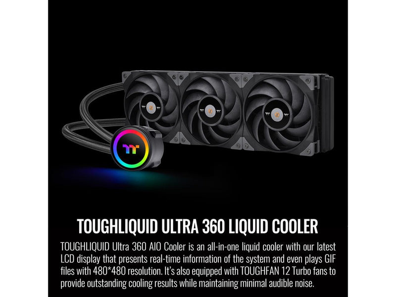 Thermaltake TOUGHLIQUID Ultra 360 AIO Liquid Cooler,AMD (AM4)/Intel(LGA