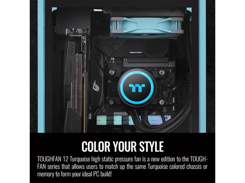Thermaltake ToughFan 12 Turquoise High Static Pressure 2000