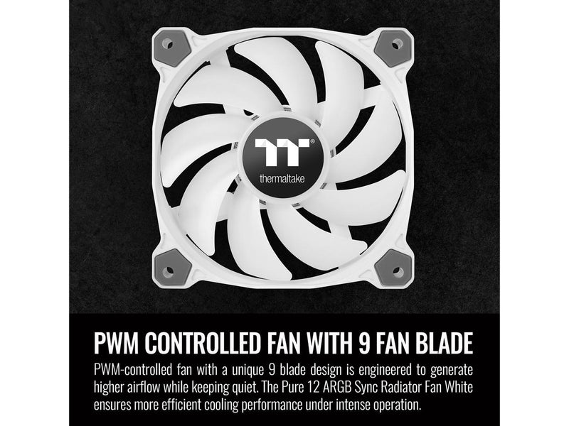 Thermaltake Pure 12 ARGB White TT Premium Edition - 3 Pack, 5V Motherboard