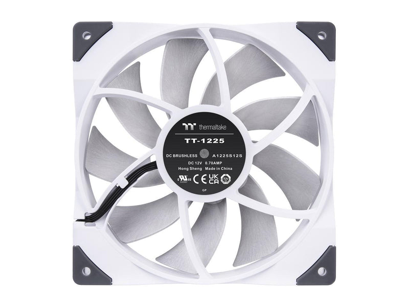 Thermaltake ToughFan 12 White High Static Pressure 2000 PWM, Metal-Reinforced