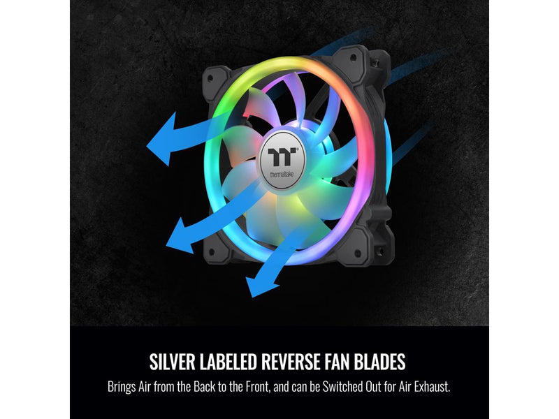 Thermaltake SWAFAN 14 RGB Radiator Fan TT Premium Edition 3 Pack, Swappable Fan
