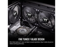 Thermaltake CT140 PC Cooling Fan (2-Fan Pack), Daisy-Chain design, Fan speeds up
