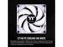 Thermaltake CT140 PC Cooling Fan White (2-Fan Pack), Daisy-Chain design, Fan