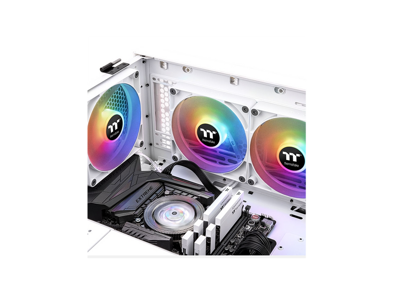 Thermaltake CT120 ARGB Sync PC Cooling Fan White (2-Fan Pack), 5V Motherboard