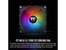 Thermaltake CT140 ARGB Sync PC Cooling Fan (2-Fan Pack), 5V Motherboard Sync,