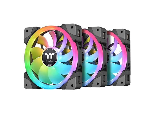 Thermaltake SWAFAN EX 12 RGB PC Cooling Fan, 3 Pack, 500 ~ 2000 RPM, Magnetic