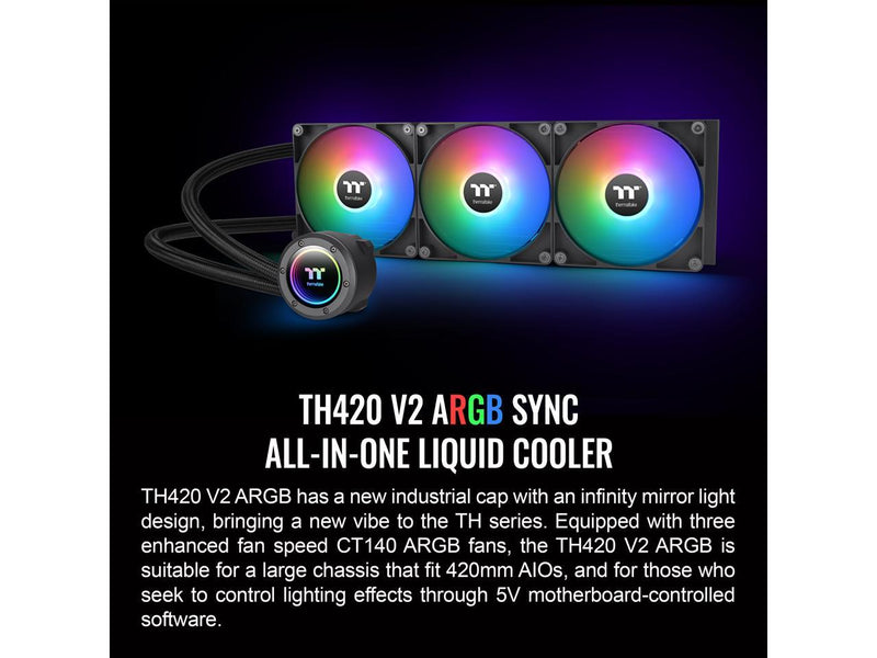 Thermaltake TH420 ARGB Sync V2 CPU Liquid Cooler/AlO Liquid Cooling/Fan