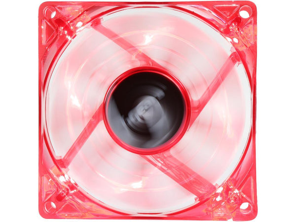 Bgears b-PWM 80 Translucent Red with RED LEDs, 2 ball Bearing PWM fan with  500