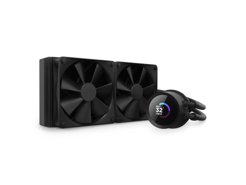 NZXT Kraken 240mm - RL-KN240-B1 – AIO CPU Liquid Cooler - LCD Display - 2 x