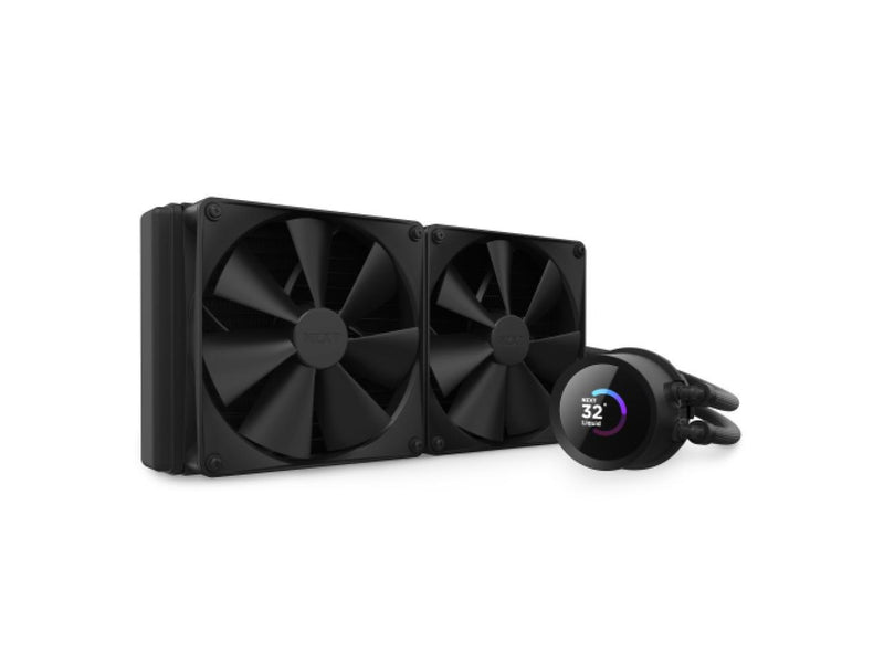 NZXT Kraken 280mm - RL-KN280-B1 - AIO CPU Liquid Cooler - LCD Display - 2 x