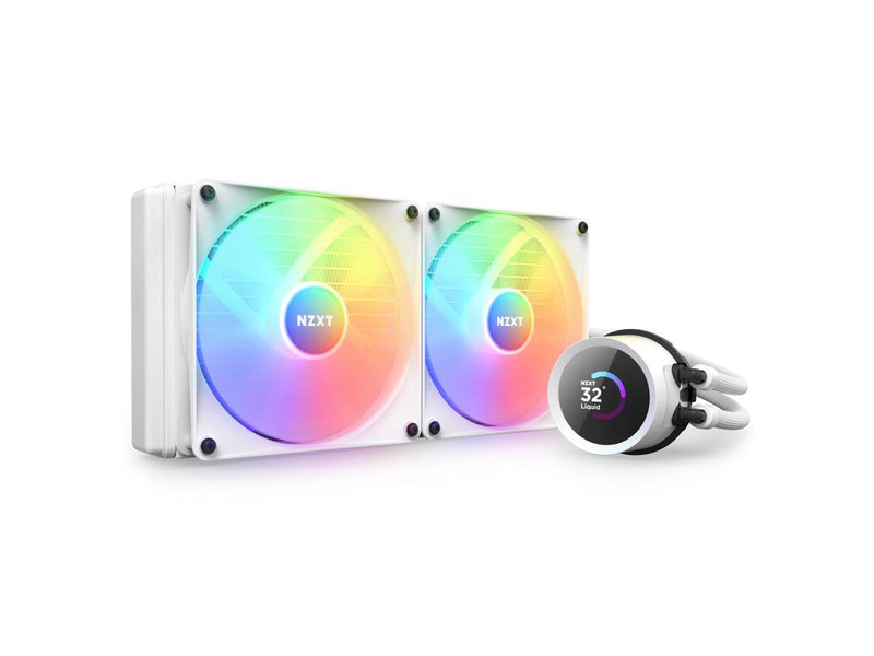 NZXT Kraken RGB 280mm - RL-KR280-W1- AIO RGB CPU Liquid Cooler - LCD Display - 2