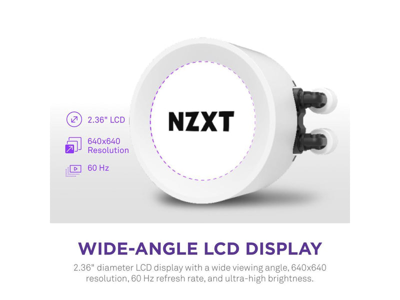 NZXT Kraken Elite RGB 360mm - RL-KR36E-W1 – RGB AIO CPU Liquid Cooler –